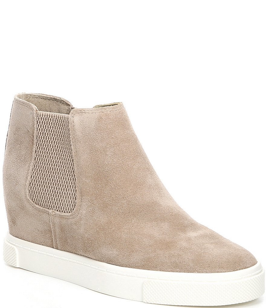 Donald Pliner Pelham Neoprene Mixed Leather Slip-On Wedge Sneakers