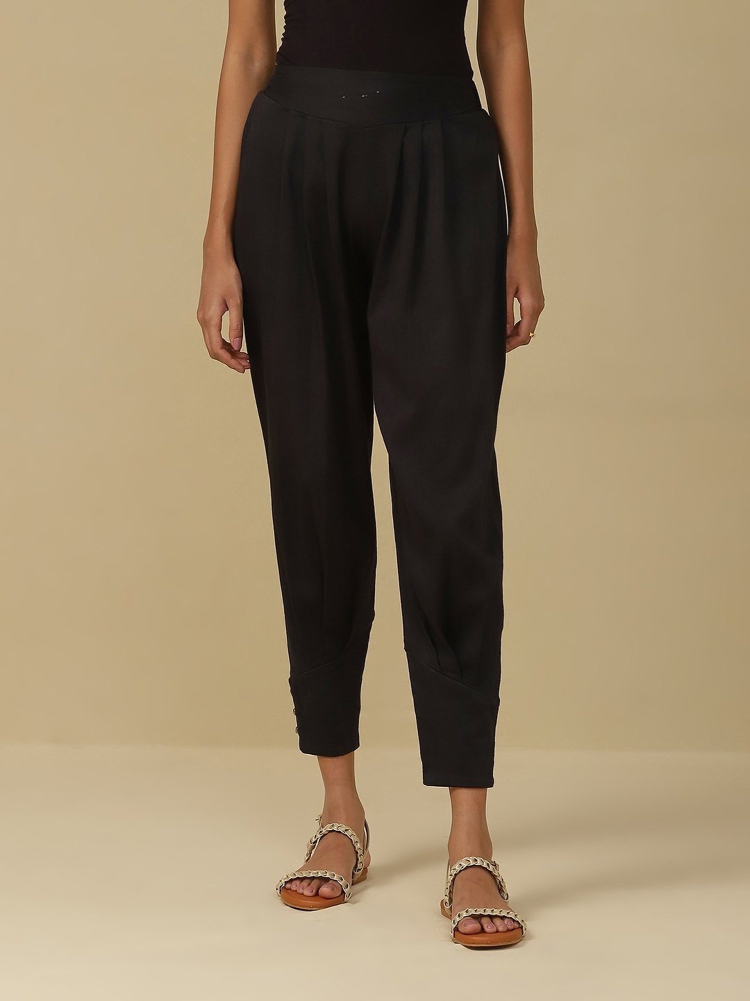 KENDALL + KYLIE Black Mid Rise Bootcut Pants