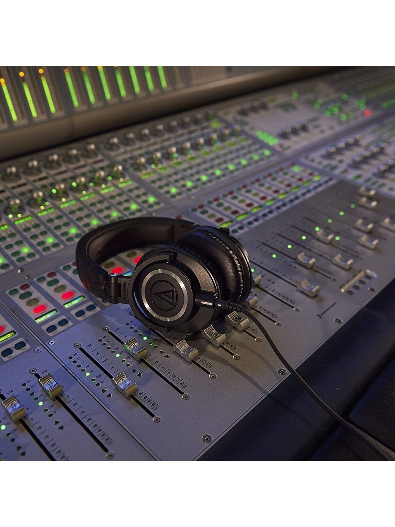 Audio Technica ATH M50x Over Ear Professional Studio Monitor Headphones (Black)