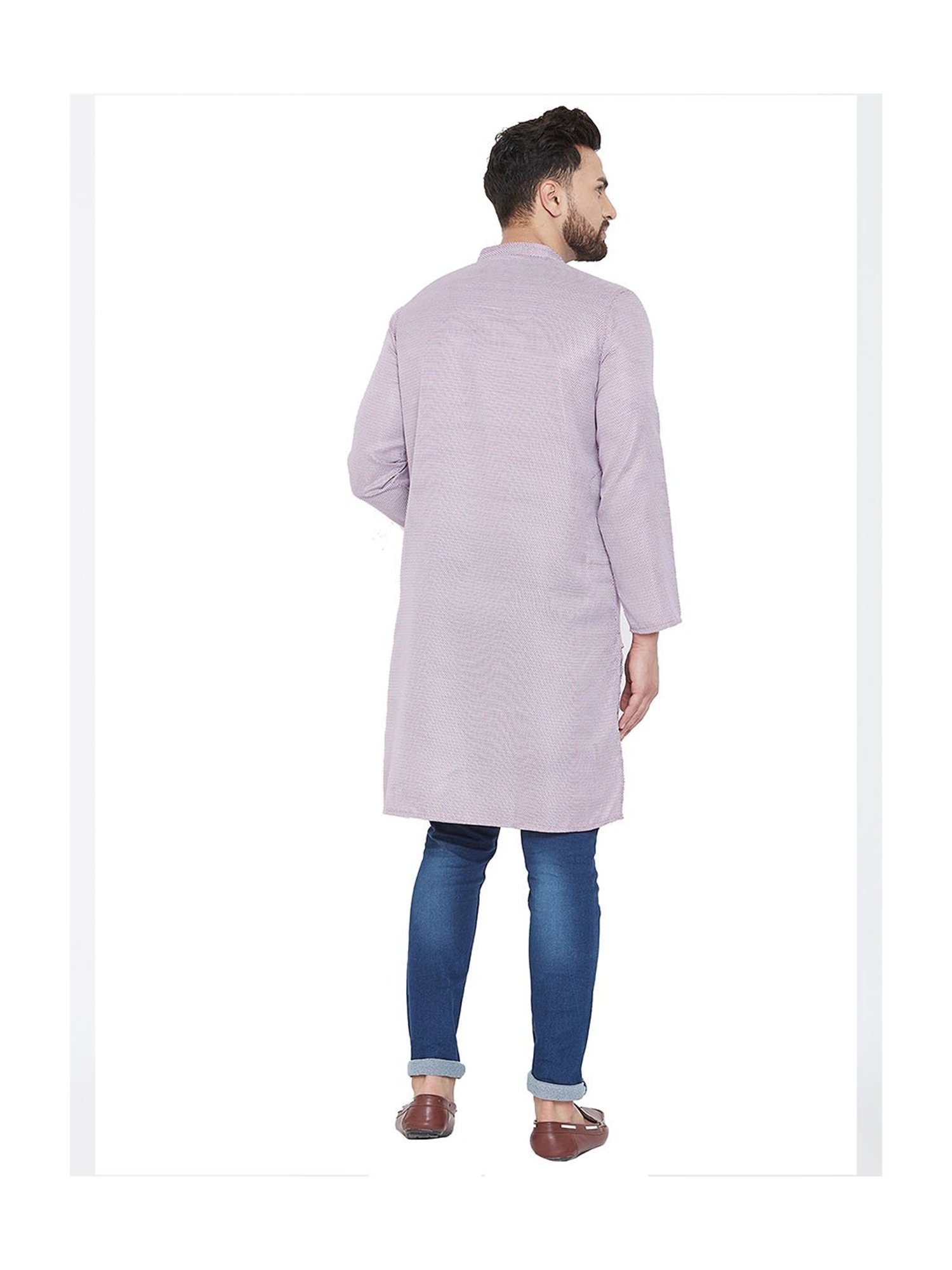 Even Blue Cotton Kurta