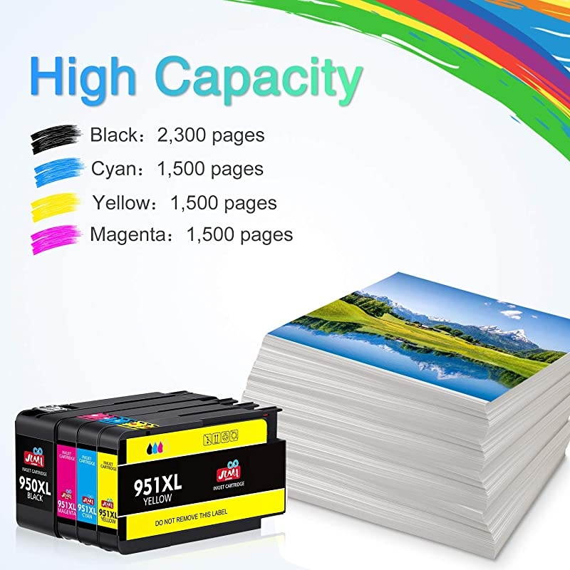Compatible Ink Cartridge Replacement for HP 950XL 951XL 950 951 for Officejet Pro 8610 8600 8620 8630 8640 8660 8100 8615 8625 251dw 271dw 276dw Printer 3 Black 2 Cyan 2 Magenta 2 Yellow