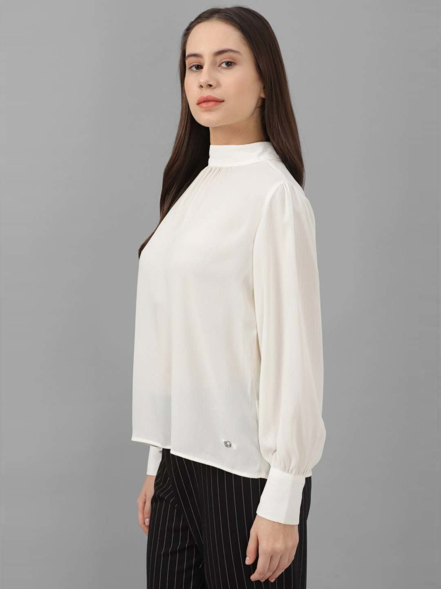 Allen Solly White Regular Fit Top