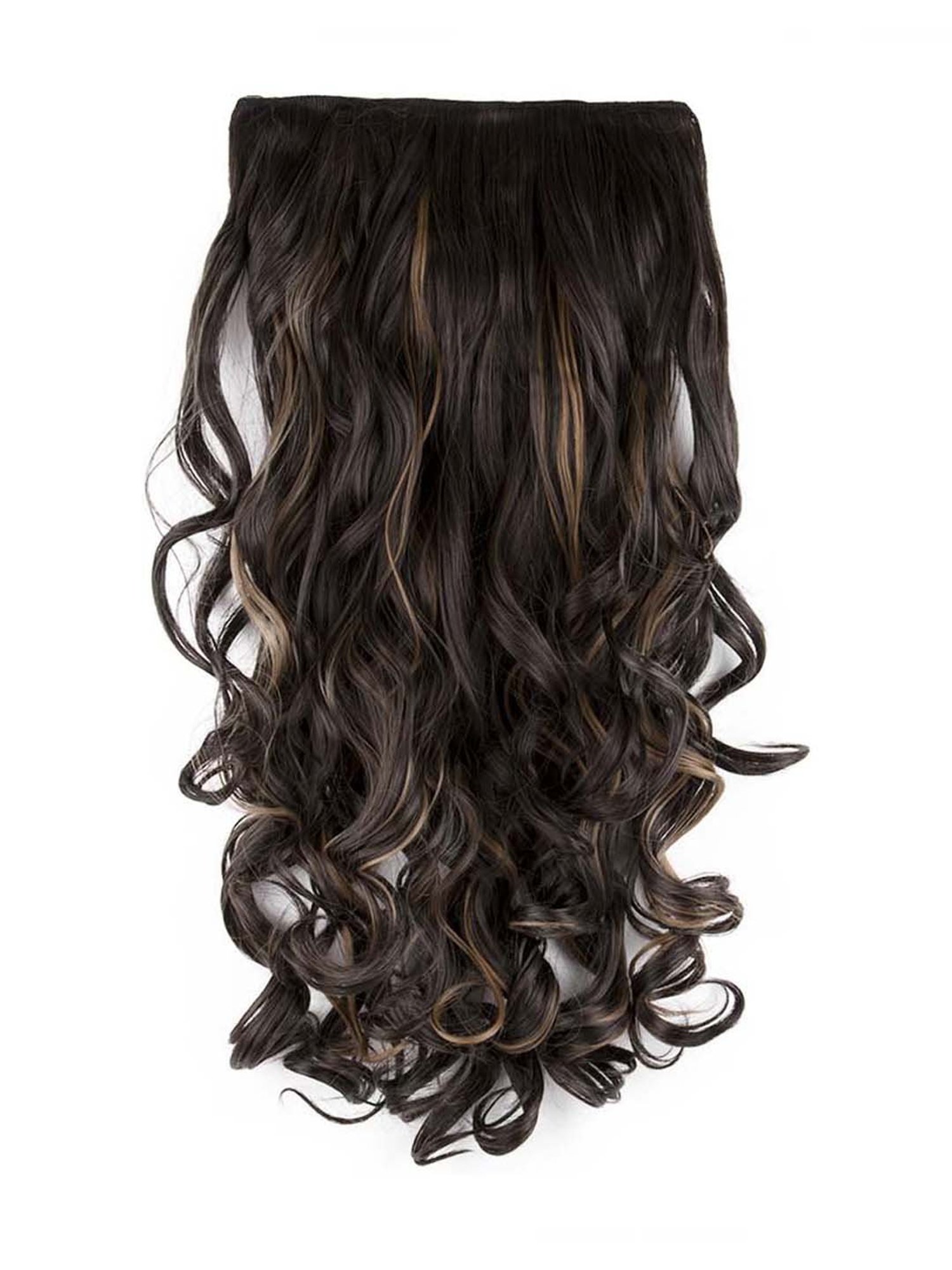 Streak Street Clip-In 24 Inch Soft Curls Mix Brown Hair Extensions