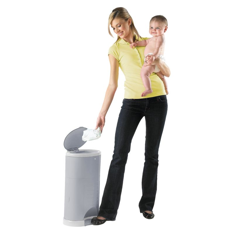 Dekor Plus Hands-Free Diaper Pail - Gray
