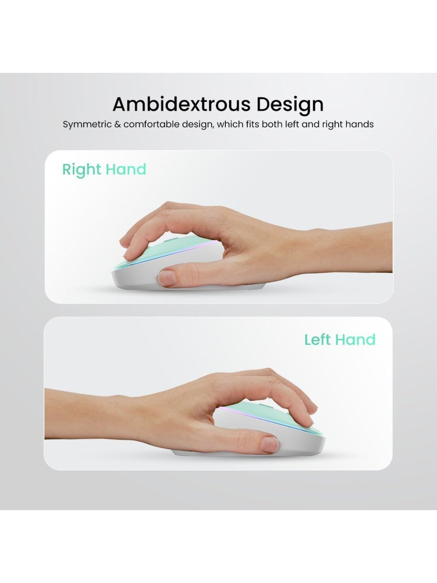 Portronics Toad IV Wireless Bluetooth Mouse with 2.4 GHz Dual Connectivity (Blue)