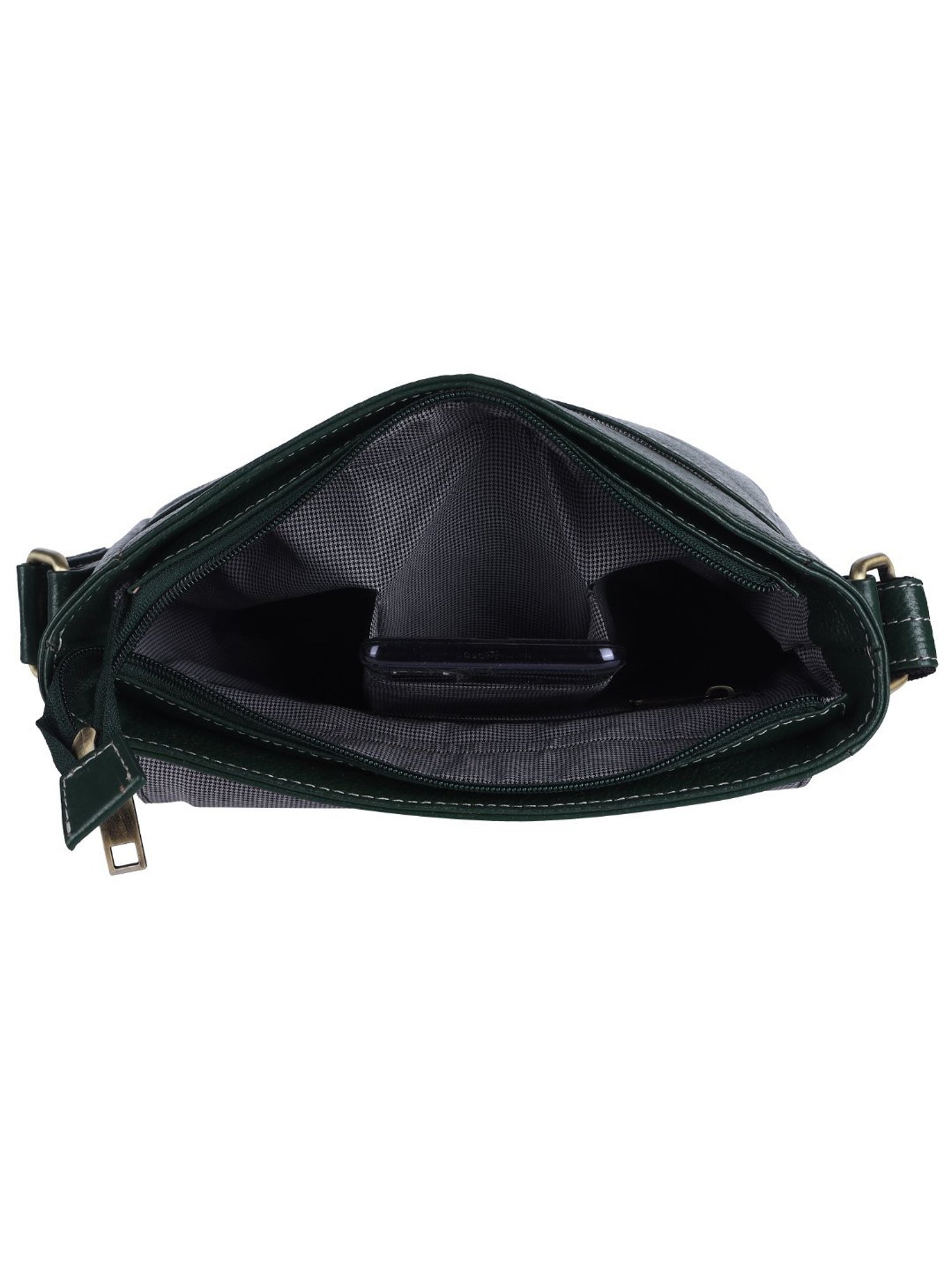 HiLEDER Pure Genuine Leather Messenger Shoulder Sling Cross Body Offic Bag for Men and Women, Green