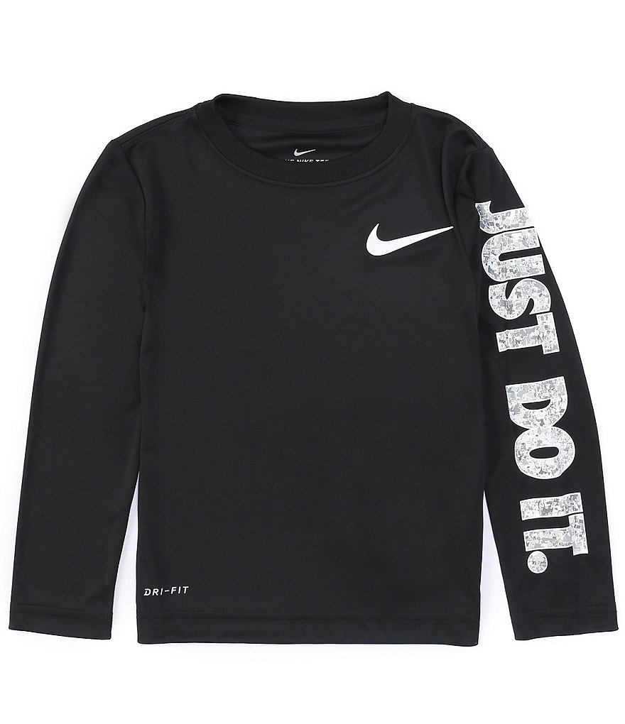 Nike Little Boys 2T-7 Long-Sleeve Dri-FIT Digital Confetti JDI Graphic Tee
