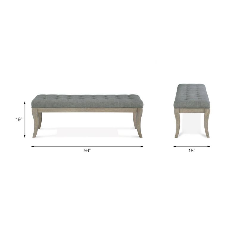 Adina Rectangular Tufted Bench Taupe - Dorel Living