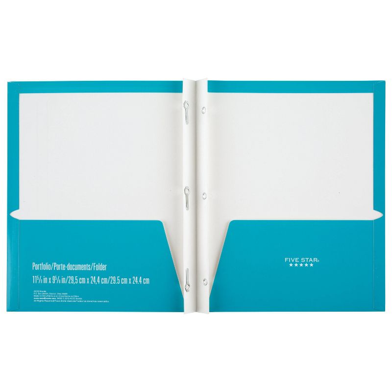 Five Star Paper Portfolio Pocket and Prong Random Color - Mead