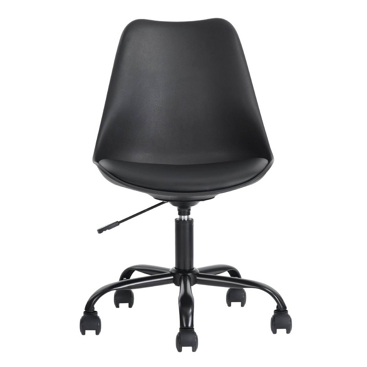 FurnitureR Task Chair Adjustable Swivel Office Chair, Black