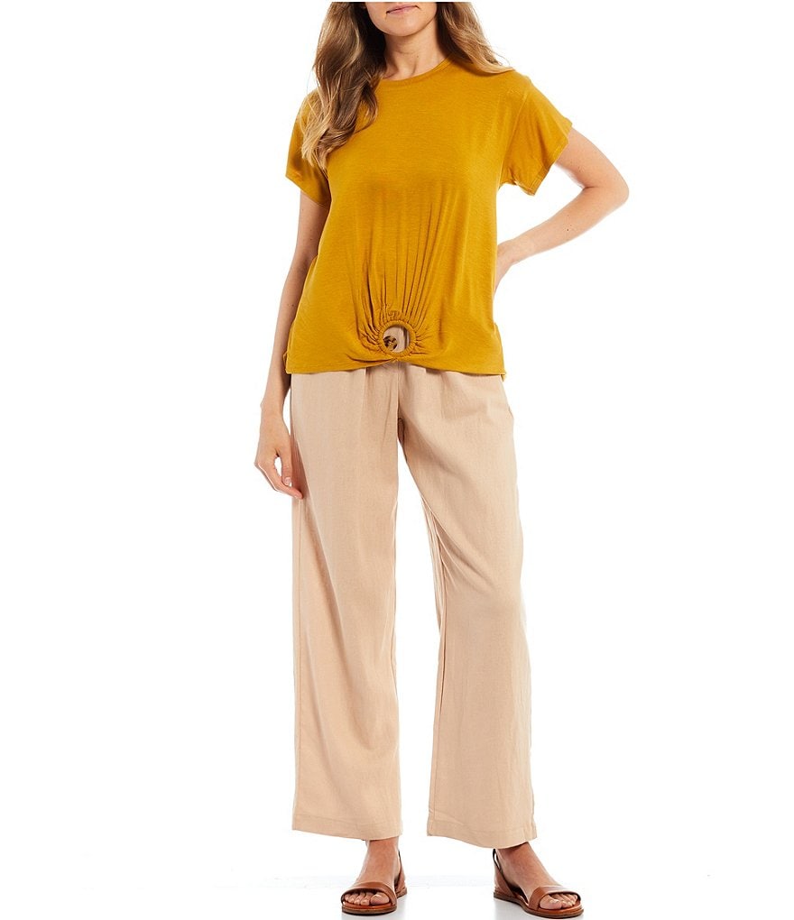 June & Hudson Short Sleeve O-Ring Front Tee