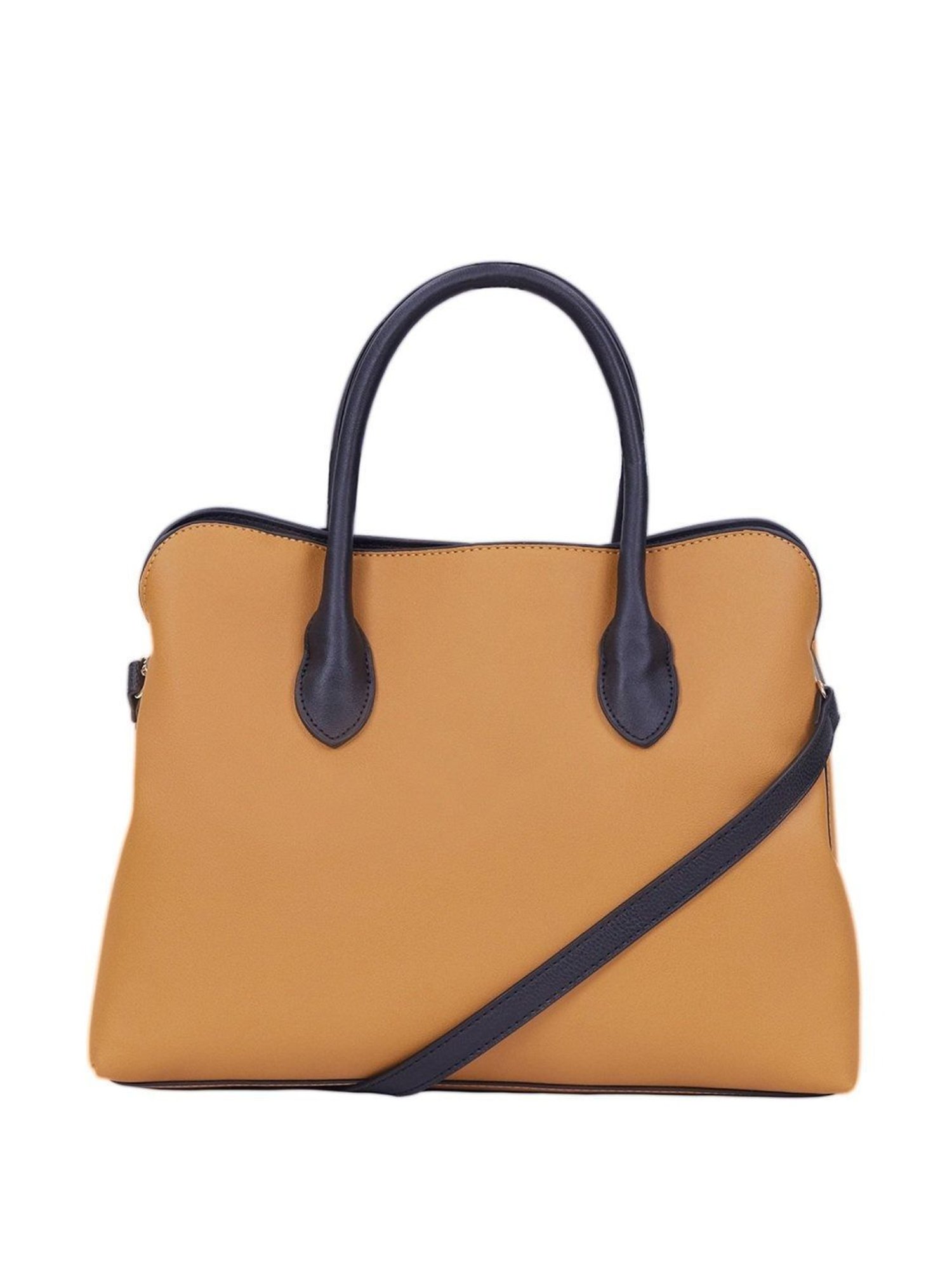 Accessorize London Women's Faux Leather Yellow Tessa work Tote bag