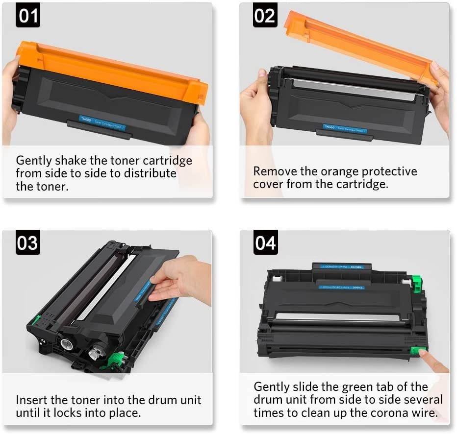 V4INK Compatible TN-660 Toner Cartridge Replacement for Brother TN660 TN630 Toner (2PK Design V3) For MFC-L2700DW HL-L2300D HL-L2340DW HL L2380DW L2320D DCP L2540DW L2520DW MFC L2740DW L2720DW Printer