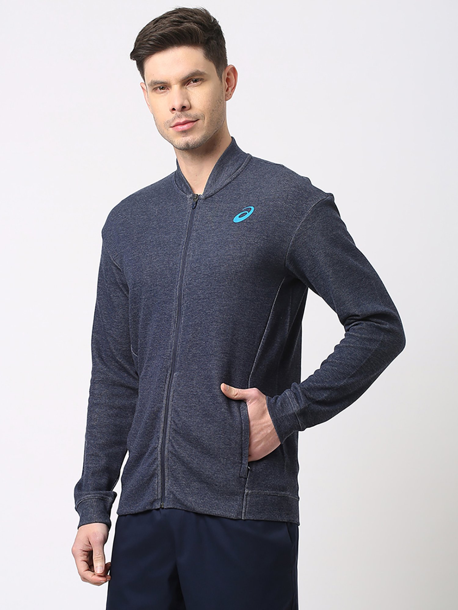 Slowave Teal Regular Fit Sports Hooded Jacket