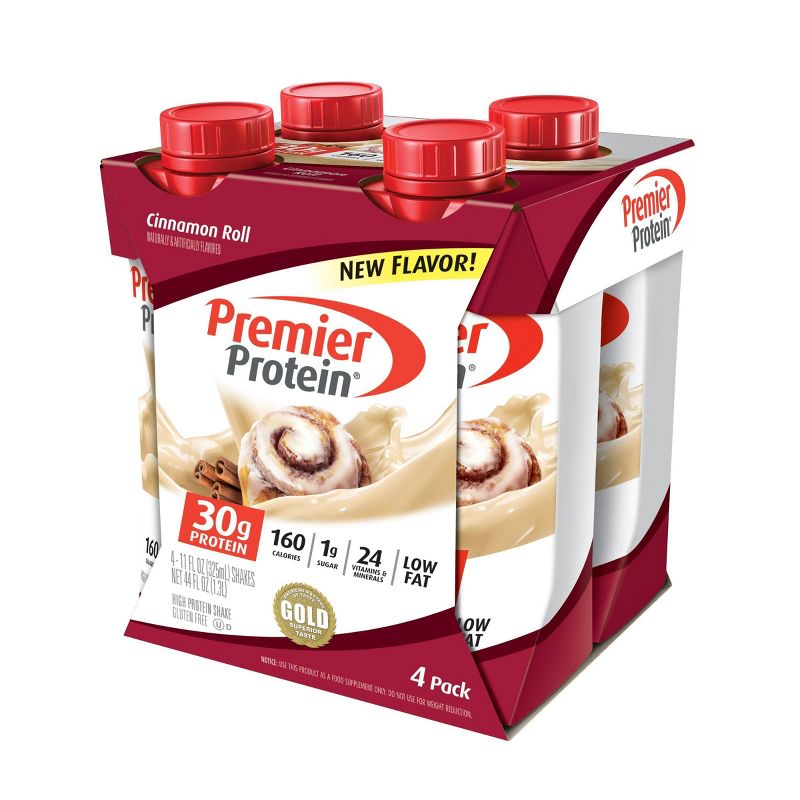 Premier Protein Shake - Cinnamon Roll - 4pk/44 fl oz