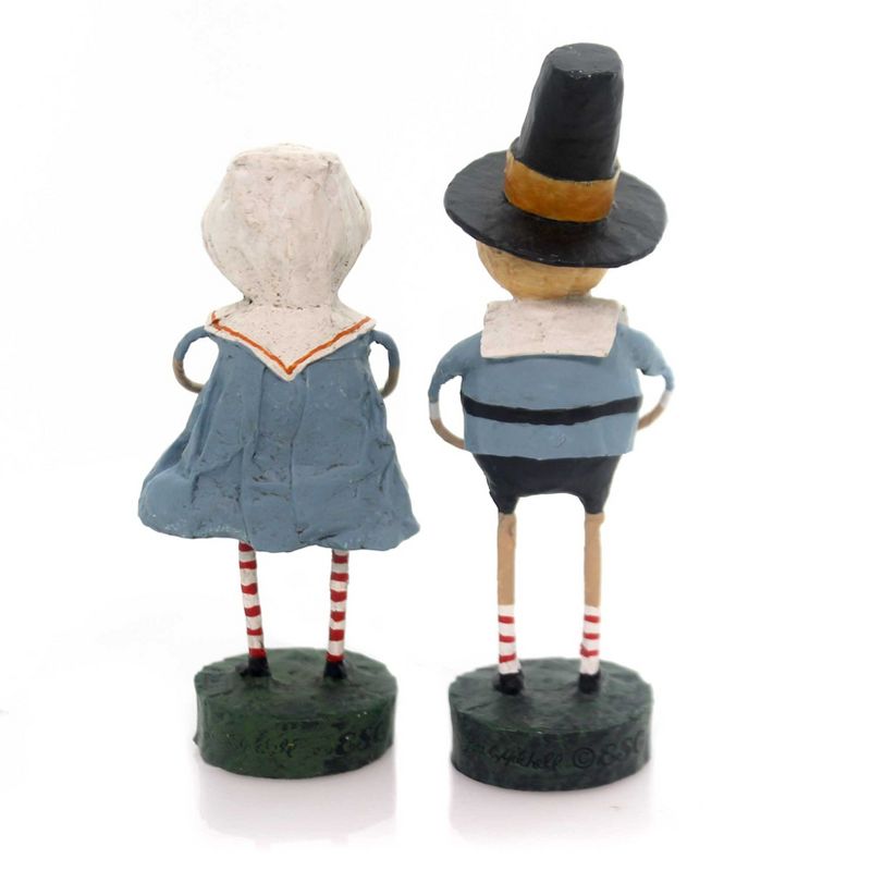 Lori Mitchell 5.5" Tom & Goodie Thanksgiving Pilgrims  -  Decorative Figurines