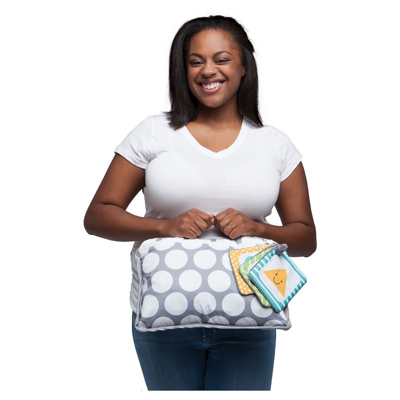 Boppy Preferred Shopping Cart and Restaurant High Chair Cover - Gray Jumbo Dots