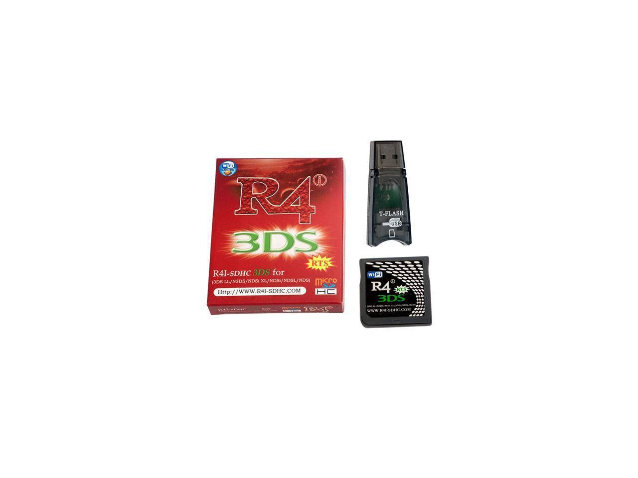 WiFi R4I-SDHC 3DS RTS Flash Card+Adapter Kit for NDS, NDSL, NDSI, 3DS, 3DSLL, NEW 3DSLL