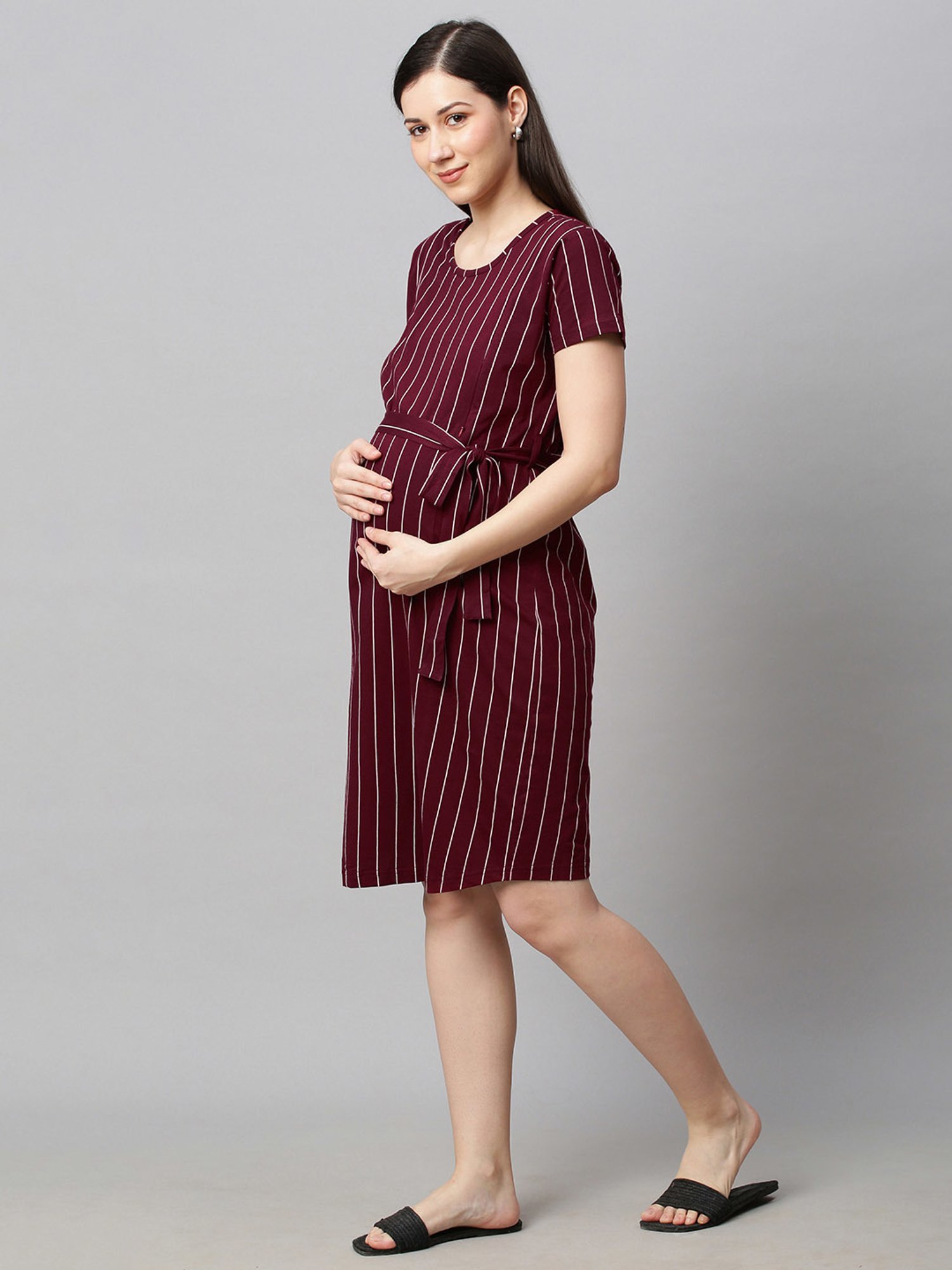 Mine4Nine Multicolor Printed Maternity Kurta