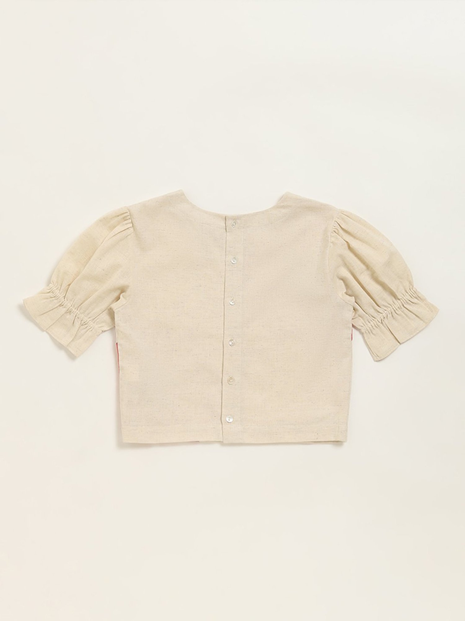 Utsa Kids by Westside Beige Floral Top