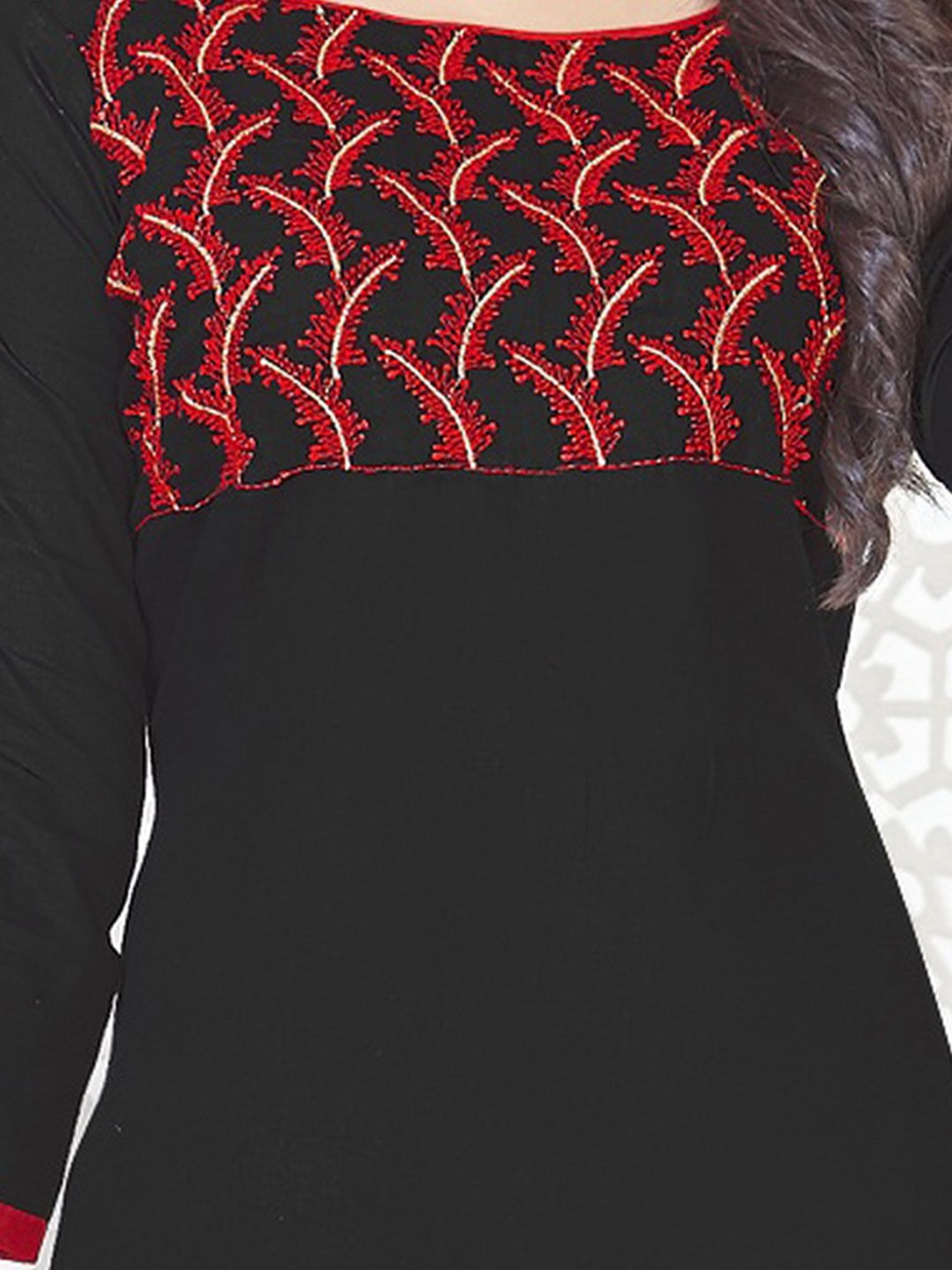 Salwar Studio Red Embroidered Blouse