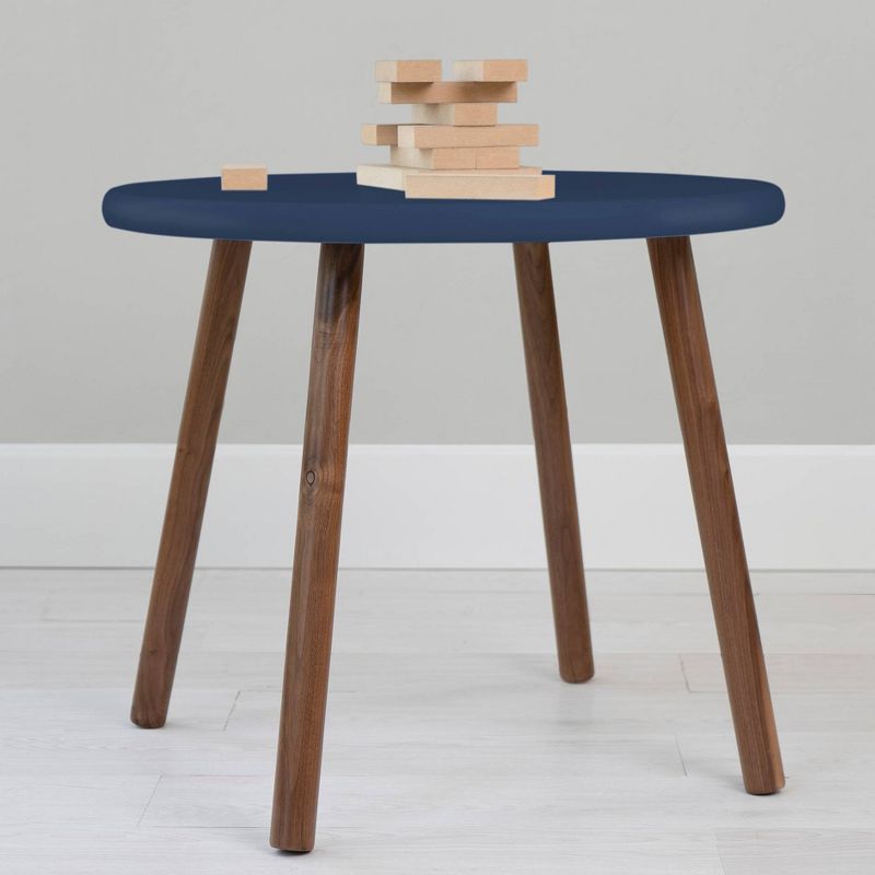 30" Peewee Round Kids' Table Walnut/Deep Blue - Nico & Yeye