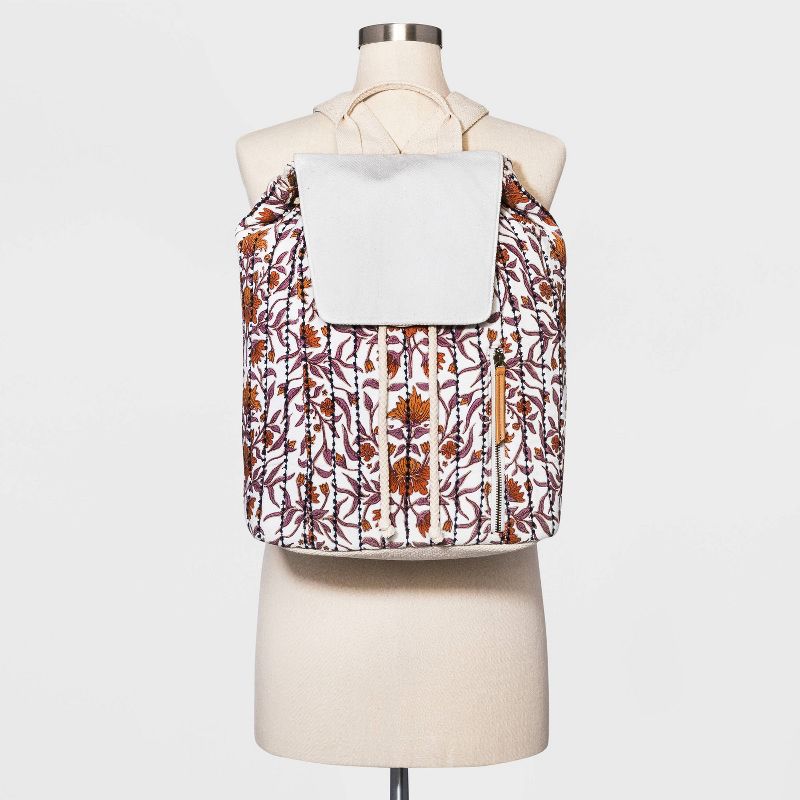 Floral Print Magnetic Closure Soft Flap Backpack - Universal Thread™