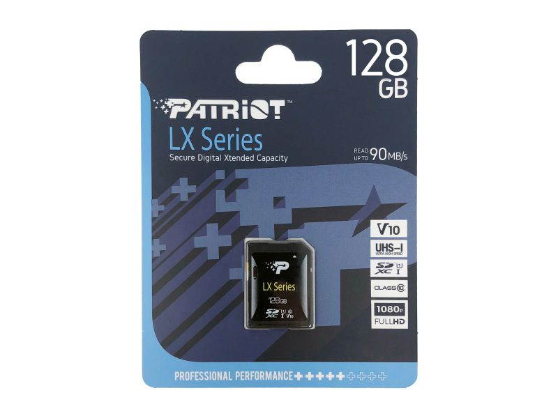 Patriot LX Series 128GB Secure Digital Extended Capacity (SDXC) Flash Card Model PSF128GLX1SDX
