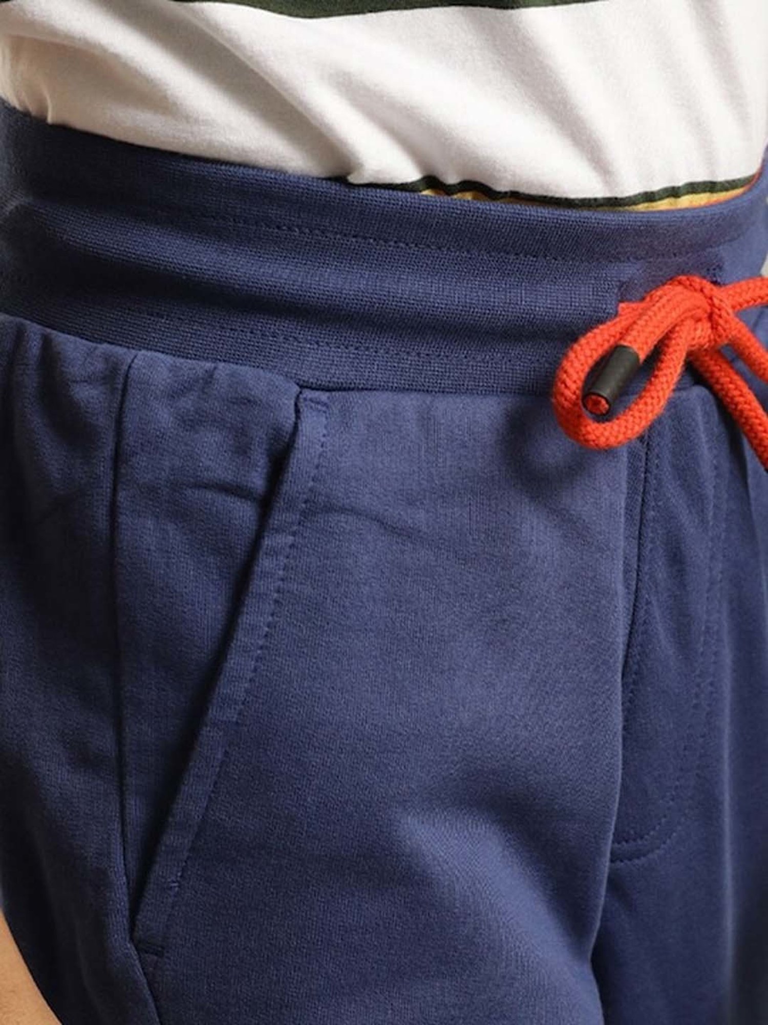 Indian Terrain Kids Blue Printed Joggers