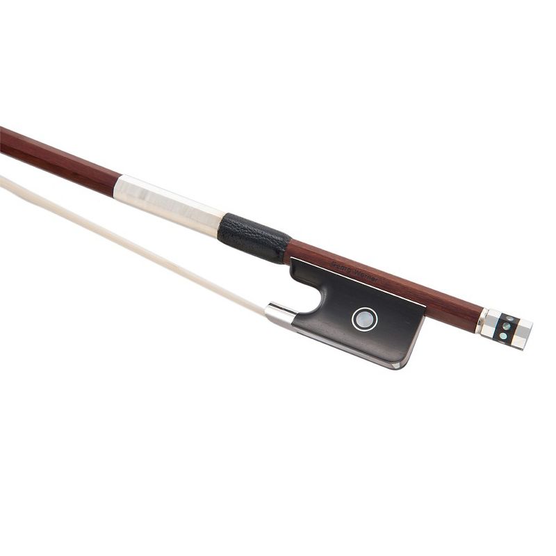 Georg Werner Pernambuco Octagonal Master Cello Bow - 4/4 Parisian Eye Silver lined