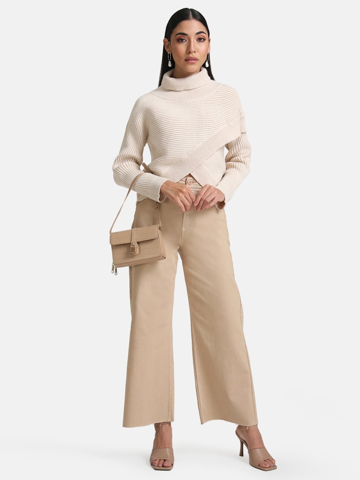 Kazo Reversible Wrap High Neck Pullover