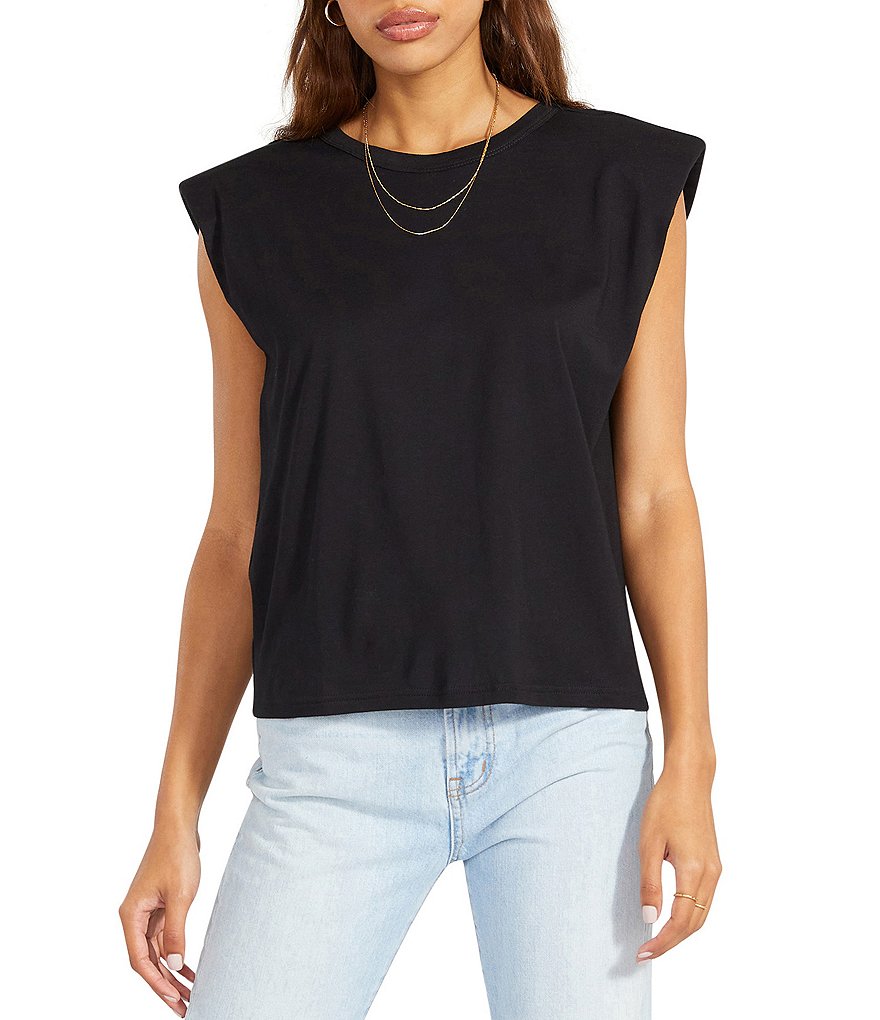 BB Dakota by Steve Madden Just Add Boardroom Padded Shoulder Tank