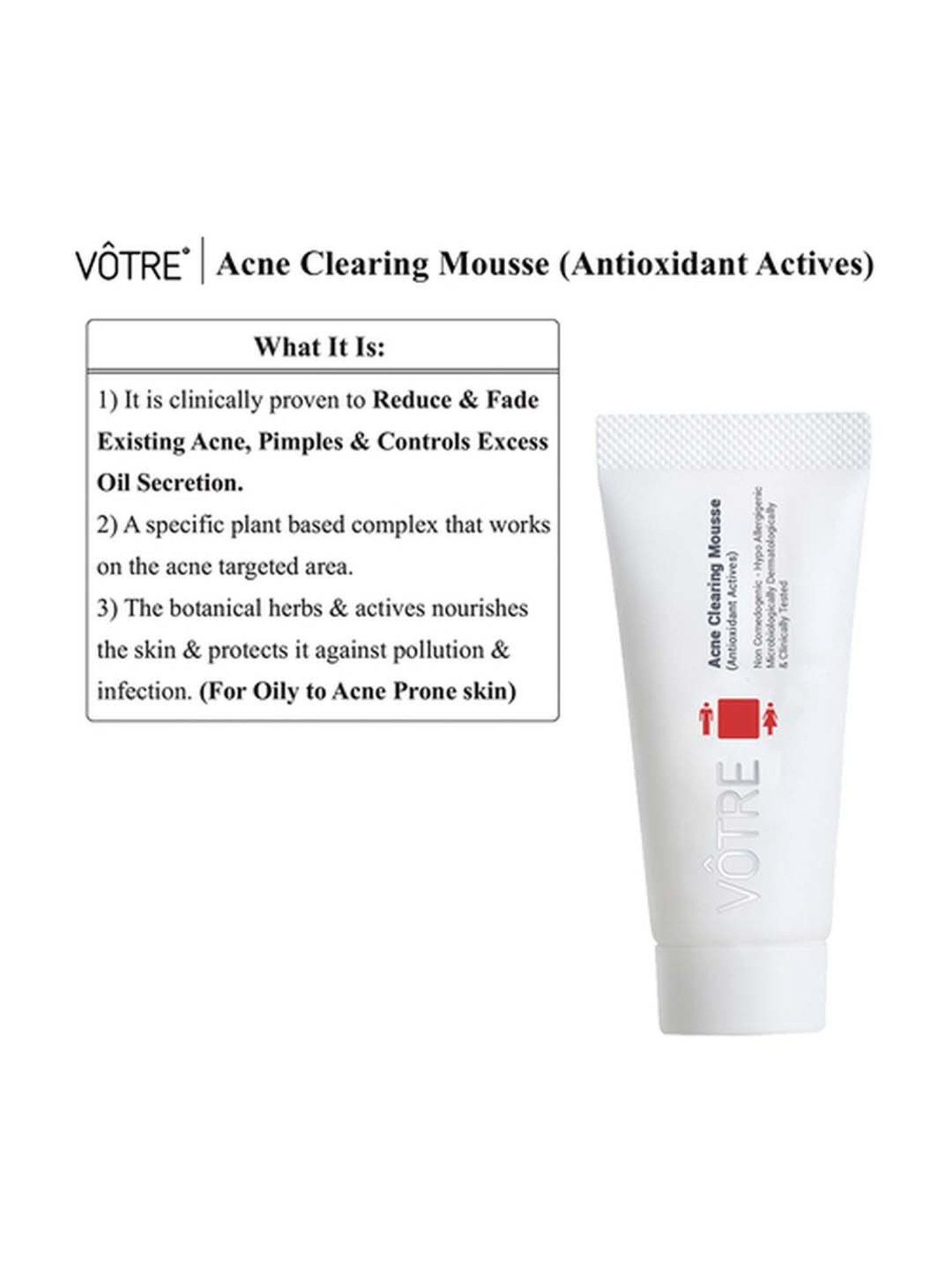 Votre Acne Clearing Mousse (antioxidant Actives ) - 30 gm