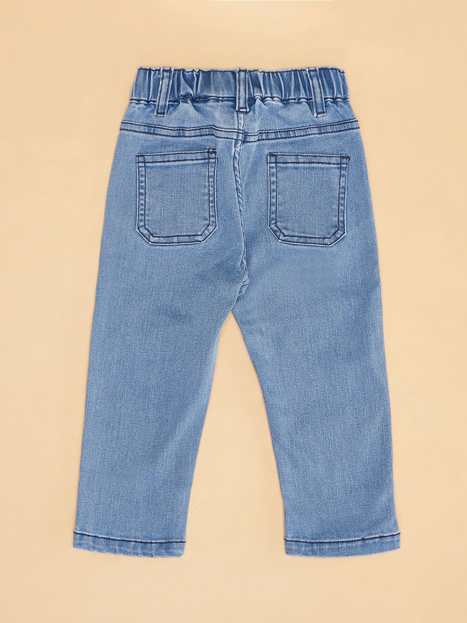 Pantaloons Baby Blue Solid Jeans