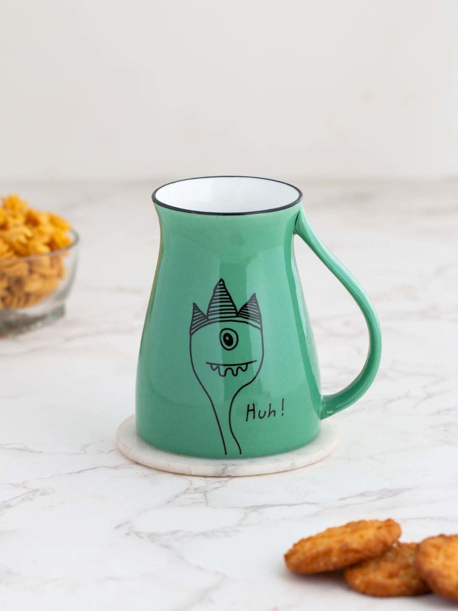 JCPL Jumble Green Ceramic Mug (0.35 L)