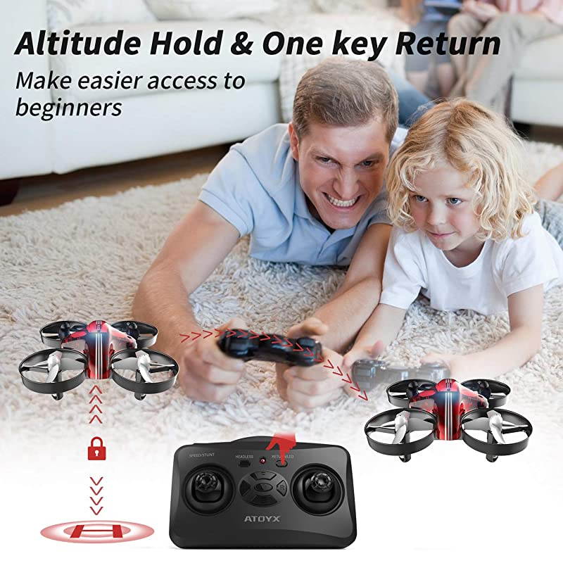 Mini Drones for Kids and Beginners Remote Control Toys Quadcopter 24Ghz 6Axis Gyro 4 Channels Remote Control Helicopter is Best Kid Toys Gift AT66