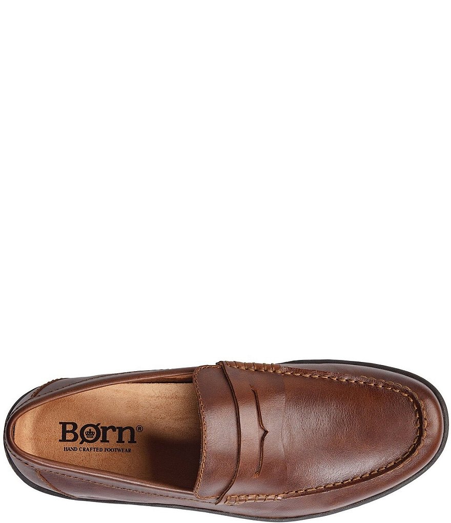 Born Men's Simon II Tan Leather Penny Loafer