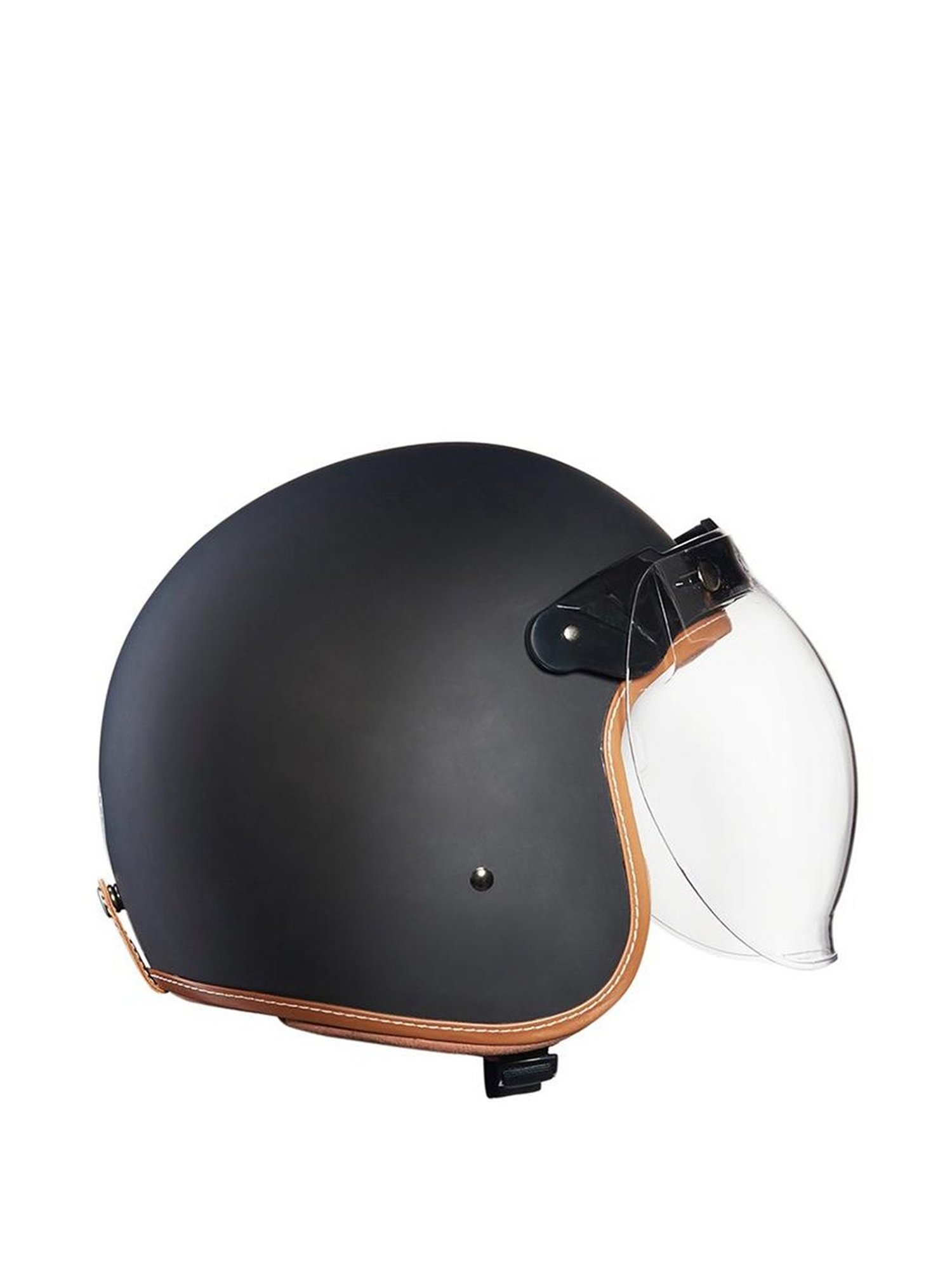 Royal Enfield Lthr. Trim Open Face Helmet Matt Black XL