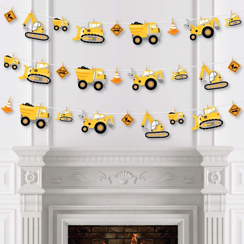 Big Dot of Happiness Blue Elephant - Boy Happy Birthday Decorations Party Banner