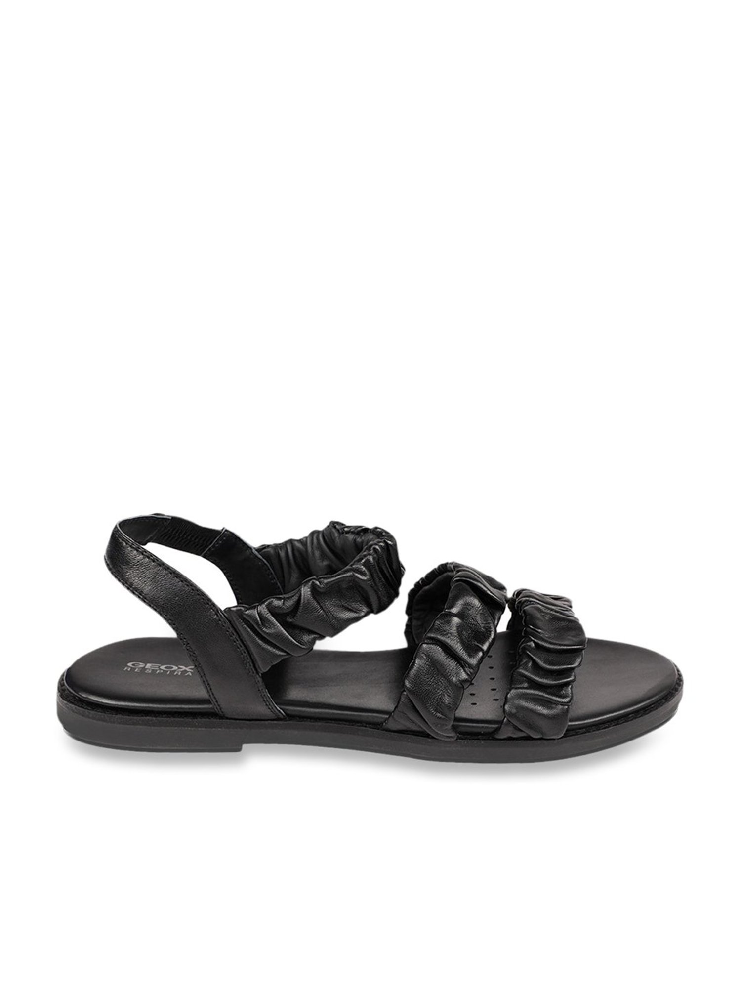 Geox Women's Black Ankle Strap Sandals