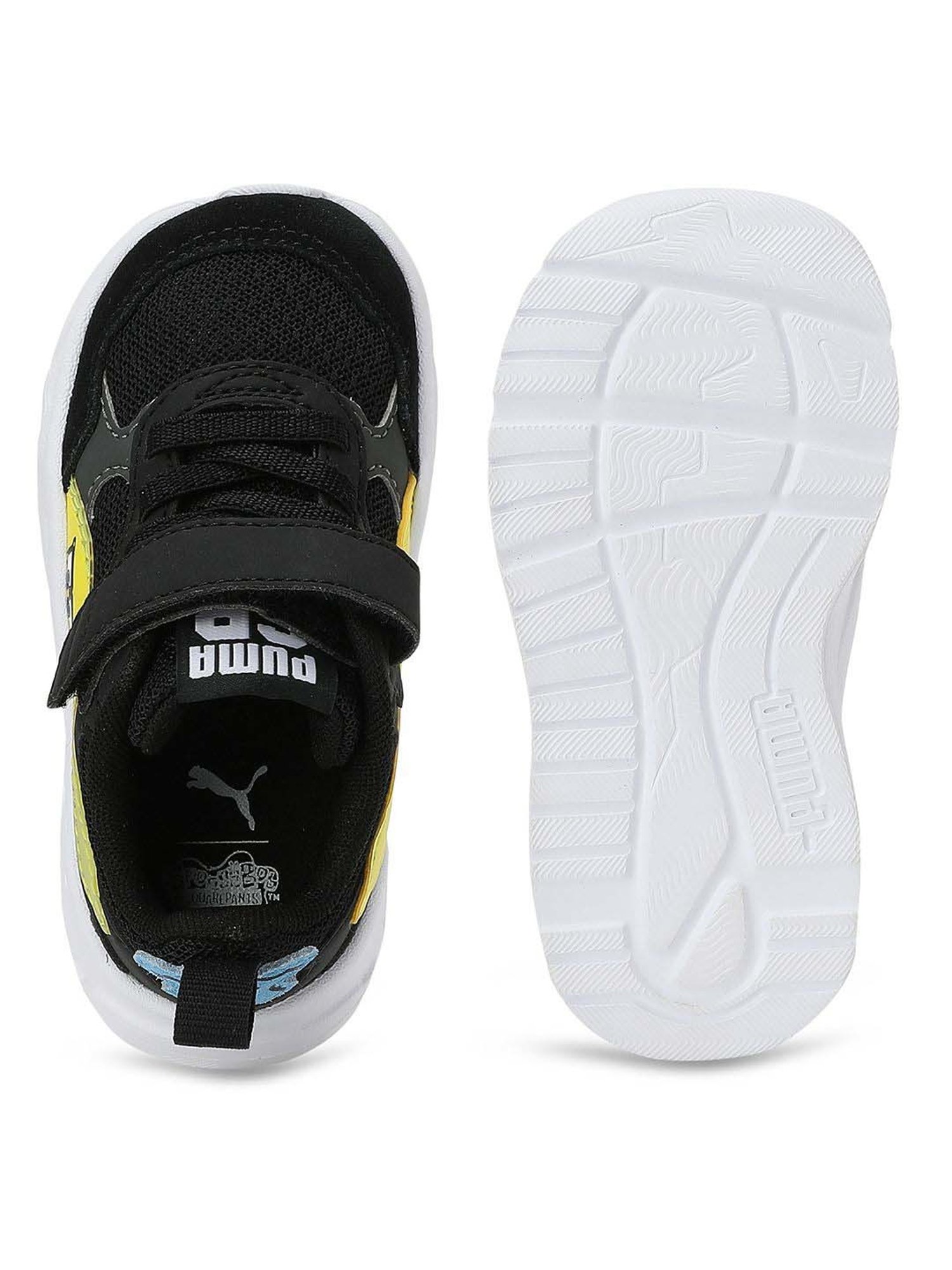 Baby Moo Kids Brown & White Velcro Shoes