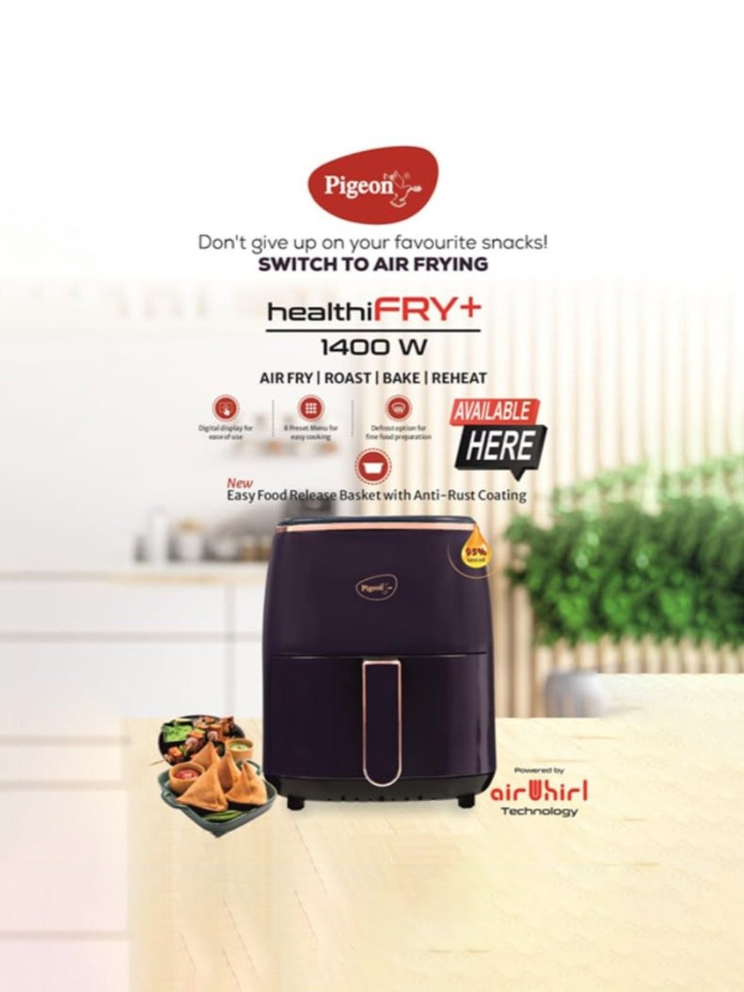 Prestige Nutrifry Black Plastic Electric Digital Touch Airfryer 4.5L