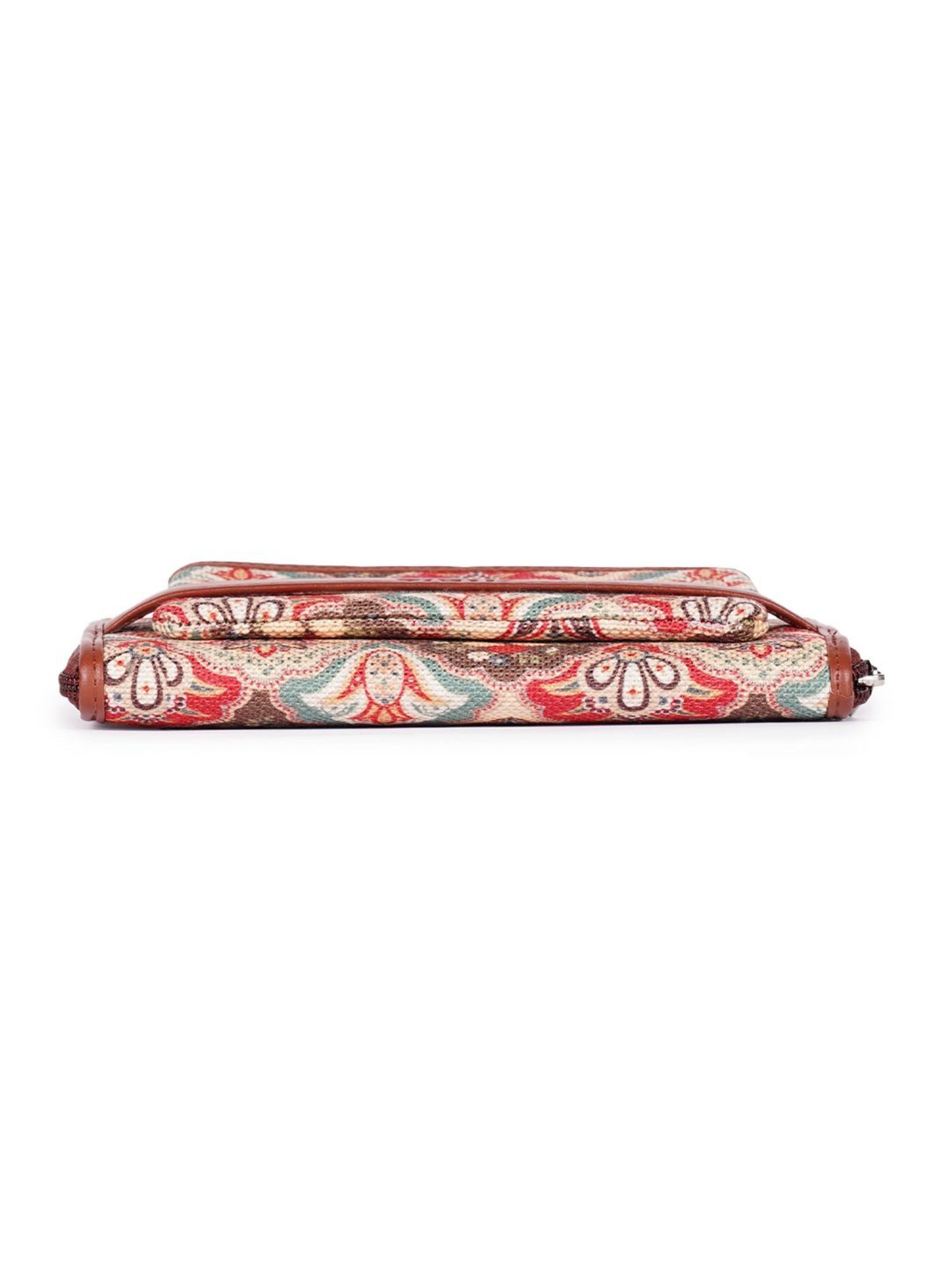 ZOUK Classic Multicolor Printed Zip around Wallet for Women
