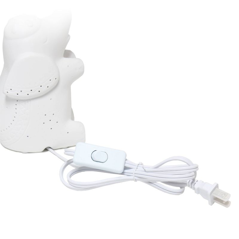 Porcelain Elephant Shaped Table Lamp White - Simple Designs