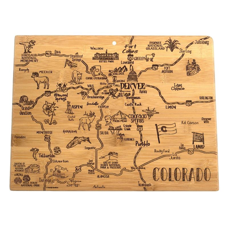Totally Bamboo Destination Colorado Serving and Cutting Board