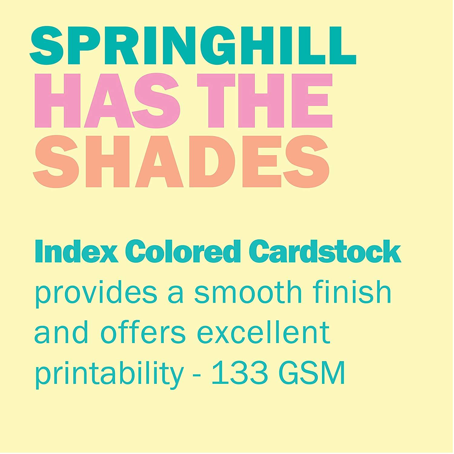 Springhill Colored Paper, Cardstock Paper, Canary Paper, 110lb, 199gsm, 8.5 x 11, 8 Reams / 2,000 Sheets - Index Card Stock, Thick Paper (035300C)