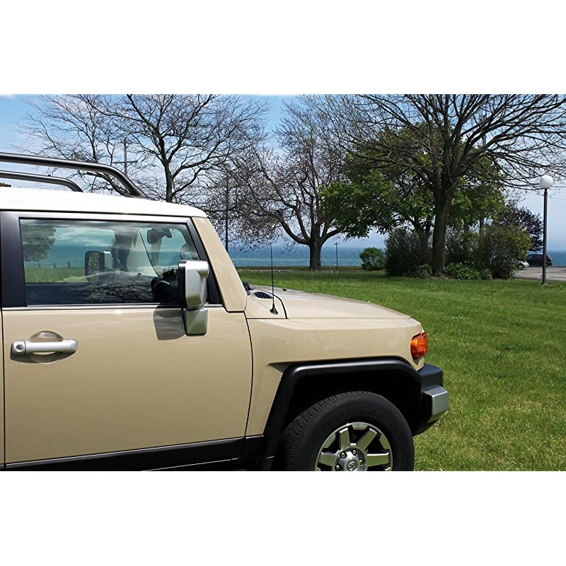 13 Inch Black Short Antenna is Compatible with GMC Sierra 1500 20062021 Spiral Wind Noise Cancellation Spring Steel Construction