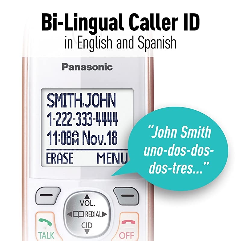 KXTGD562G Link2Cell Bluetooth Cordless Phone with Voice Assist and Answering Machine 2 Handsets Renewed