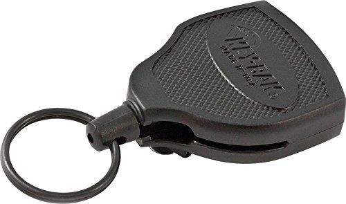 Key-Bak Mini-Bak Retractable Reel with 36-Inch Nylon Cord, Swivel Bulldog Clip and Vinyl ID Strap (Emoji - Pile of Poo, Black)