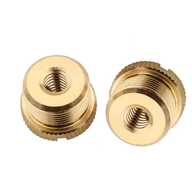 Microphone Stand Adapter 58quot Male to 14quot Female Screw AdapterUsed for Microphone HolderCamera Tripod Accessories Adapter2 PackBrass